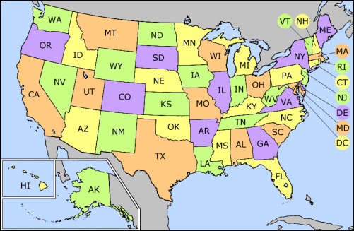US State Forkortelses map.png